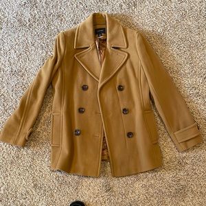 Tan wool pea coat